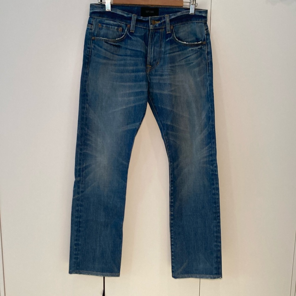 Spurr designer jeans slim legs cotton linen blend 31/30